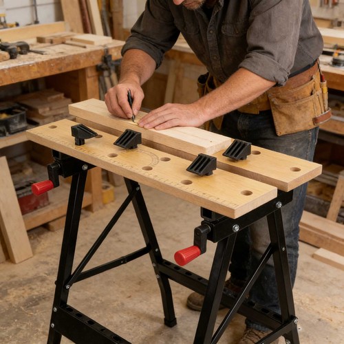Foldable work bench mobile - bench,